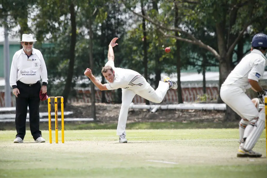 Cricket Bowler in Action