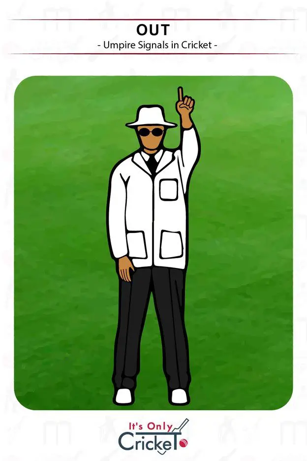 Out umpire signals