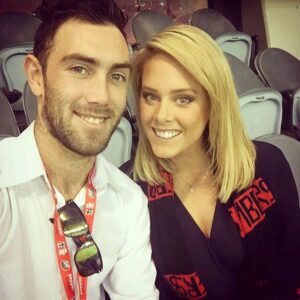 Glenn Maxwell and Candice Wyatt