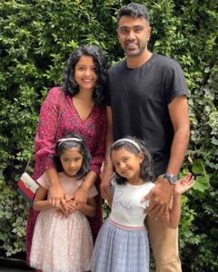 Ravichandran Ashwin, his wife and the kids