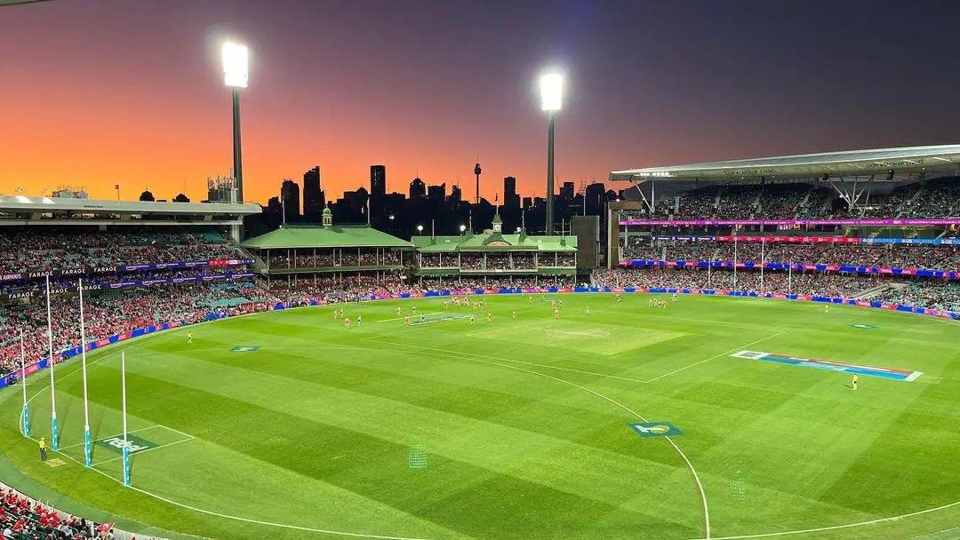 sydney cricket ground at night