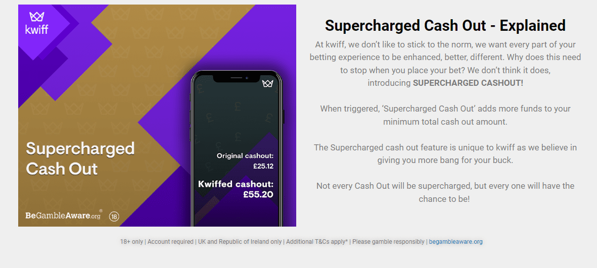 Kwiff Supercharged Cash Out UK
