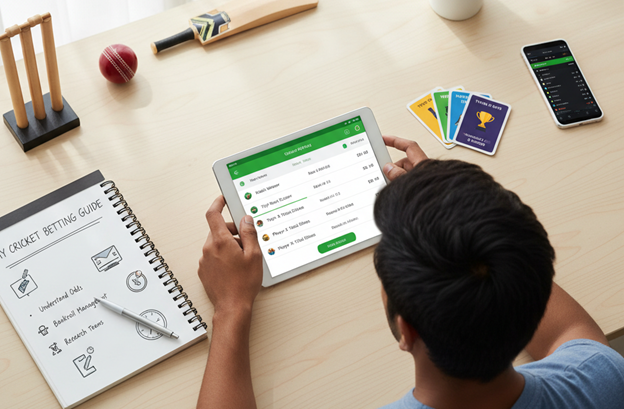 Man Doing Online Cricket Betting